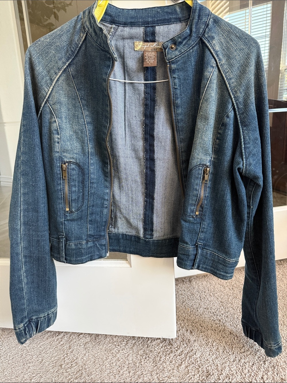 Angel Blue Denim Jacket with Zip Pockets
